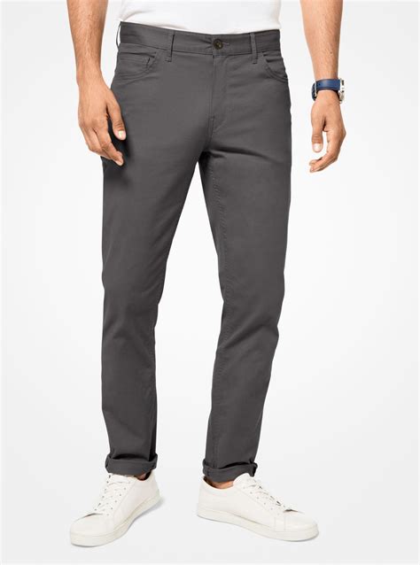 michael kors slim fit stretch pants smoke|Michael Kors Men's Parker Slim.